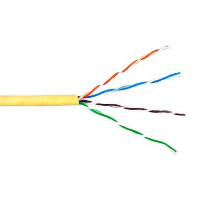 Bobina de Cable de 305 Metros (1000 Pies) UTP Cat6 Riser / Color Amarillo / UL, CMR, Probado a 350 Mhz / Para Aplicaciones de CCTV, Redes de Datos, IP Megapixel, Control RS485