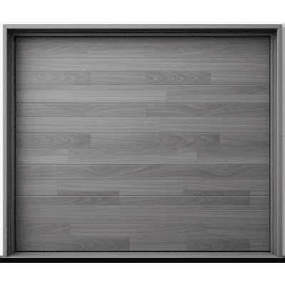Puerta de Garage de Alta Calidad / Estilo Americano / Acabado Laminado PREMIUM / Color Gris / 9x9 Pies.