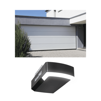 KIT COMPLETO Puerta D/ Garage 16x8 Pies / Lisa Linea Central / Color blanco / Insulada / Incluye Motor FS1000APPRT / 1/2HP / Fuerte/Silencioso/Luz LED/Motor DC .