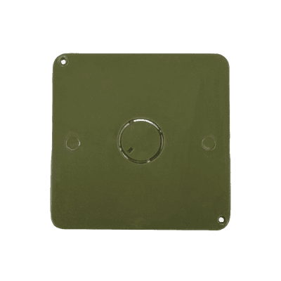 Tapa  para Caja Cuadrada de 1/2" para instalaciones con tubería PVC Conduit pesado.