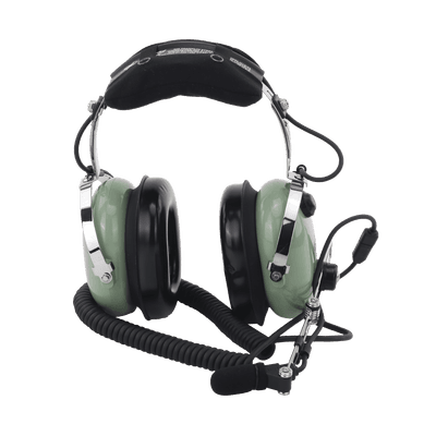 Auriculares de aviación, con micrófono, sobre la cabeza, helicóptero