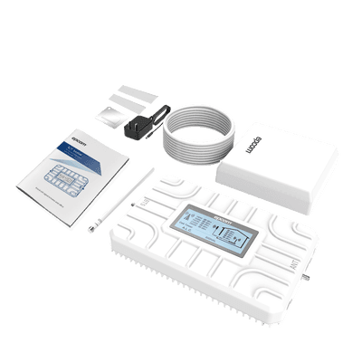 Kit Amplificador de Señal Celular 2G, 3G, 4G y 5G / Mejora llamadas convencionales y VoLTE / Amplifica señal de TELCEL, AT&T, MOVISTAR, BAIT,DiRi y más / Cubre hasta 150 m².