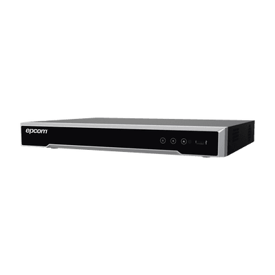DVR 8 Megapixel / 8 Canales 4K TURBOHD + 8 Canales IP / 1 Bahía de Disco Duro / 4 Canales de Audio / Audio por coaxitron / 8 Entradas de alarma / Vídeoanálisis