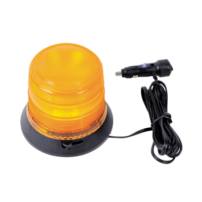 Burbuja Brillante de 6 LEDs, Color Ámbar con Montaje Magnético