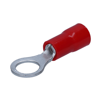 Terminal tipo ojo / 3 / 16" / 22 - 16 AWG / Rojo / Paquete de 25 piezas.