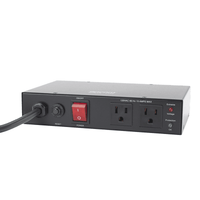Acondicionador de Voltaje / Entrada 120 Vca / 2 salidas @ 120 Vca NEMA 5-15R / 1,800 W / 15 A / Supresión de Picos / Filtro de Ruido EMI/RFI / Sin bracket