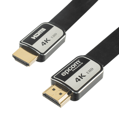 Cable HDMI de 1 Metro (3.28 Pies) | Alta Definición | Versión 2.0 | Alta Velocidad 18Gbps | 4K@60Hz | Conectores Chapados en Oro | Tipo Plano