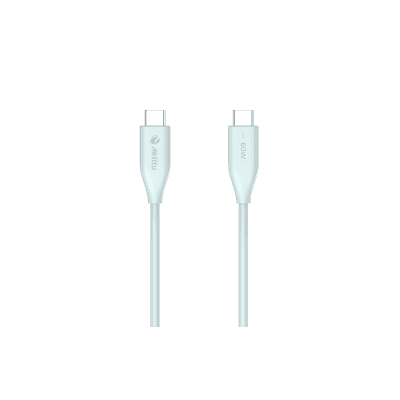 Cable de Carga USB-C a C / 1.5 Metros (4.92 Pies) / Tecnología GaN (Nitruro de Galio) / Fast-Charging / Potencia 60W / Velocidad Transferencia 480 Mbps / Material Silicona No Tóxica / Conector Aluminio Anodizado