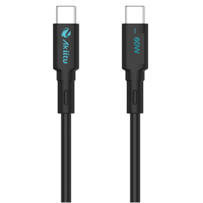 Cable de Carga USB-C a C / 1Metro / Magnético / Fast-Charging / Potencia 60W / Velocidad Transferencia 480 Mbps / Material Silicona No Tóxica / Conector Aluminio Anodizado
