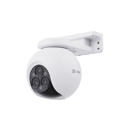 Cámara PT / Wi-Fi / Triple Lente / Panorámica 360° / Resolución 2k+ / Visión Nocturna a color  / IA Detección de Humanos y Vehiculos / Alarma con Sirena y Luz / IP67