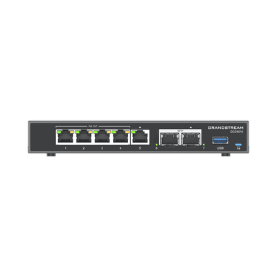 4 en 1: Firewall Nueva Generación, Router, IP PBX (24 usuarios / 8 llamadas), Switch Gigabit de 5 Puertos (4 PoE) y 2 Puertos SFP 2.5 Gigabit