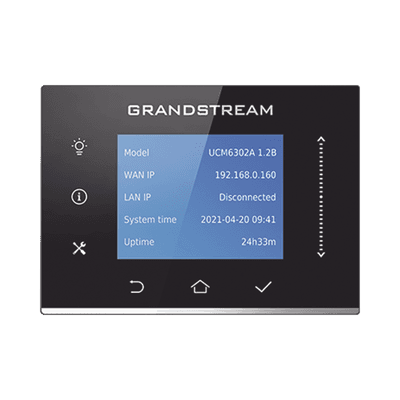 IP-PBX UCM6302A / 500 Usuarios / 75 Llamadas Simultáneas / 2 FXO + 2 FXS / 3 Puertos Gigabit PoE+ / Solución Híbrida On-Premise y Cloud