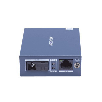 Transceptor Fibra Óptica Gigabit / Monofibra Monomodo / 3 km Distancia / 10/100/1000 Mbps RJ45 / SC / Metal Industrial / 4 kV Protección Rayos / -20°C a 60°C