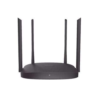 Router Inalámbrico WISP / Hasta 1200 Mbps / Doble Banda AC (2.4 GHz y 5 GHz) / 3 Puertos LAN 10/100 Mbps + 1 Puerto WAN 10/100 Mbps / 4 Antenas Externas Omnidireccional de 5 dBi / Interior