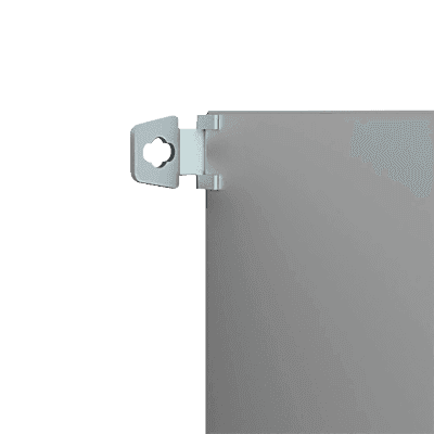 Soporte de Montaje en Pared para Gabinetes NEMA / Brackets Externos AW / Acero Suave Zincado 3 mm / 36x76x21 mm (1.42x2.99x0.83 in) / Incluye 4 Unidades con Accesorios / Mantiene Protección NEMA / IP
