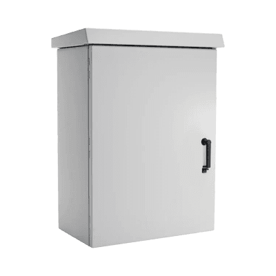 Gabinete Para Exterior OSP ComLine de 18 UR, 600 mm de Ancho, 500 mm de Profundidad De Aluminio, Color Gris Claro Con Protección NEMA 4/12/4X/3/3R; IP66