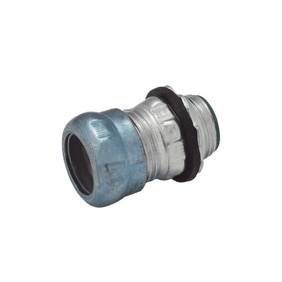 Conector de Compresión Impermeable aislado de Acero Galvanizado para Pared Delgada de 3/4" .