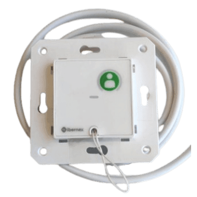 Módulo Asistencial de Empotrar IP67 / Material ABS Antimicrobiano / Botón Cancelación / Indicador Luminoso de Alarma y Presencia / RS485 / Compatible Cajas Europeas y Americanas