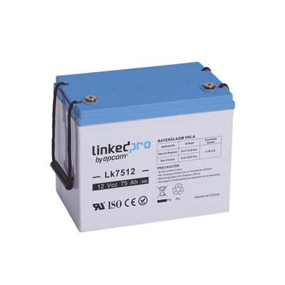 Batería de respaldo 12 V |  75 Ah | AGM | Especial para equipo electrónico | UPS  | Sistemas de Emergencia | Aplicaciones Fotovoltaicas | Terminales T3