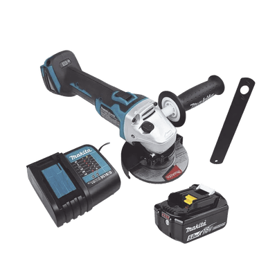 Mini esmeril Inalámbrico de 4-1/2 " 8.500 rpm, Incluye 1 bat. li-ion 18v/5.0 a.h y Cargador