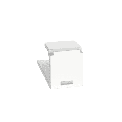 Módulo de Tapa Ciega (Inserto Ciego), Mini-Com, Color Blanco, 1 Pieza