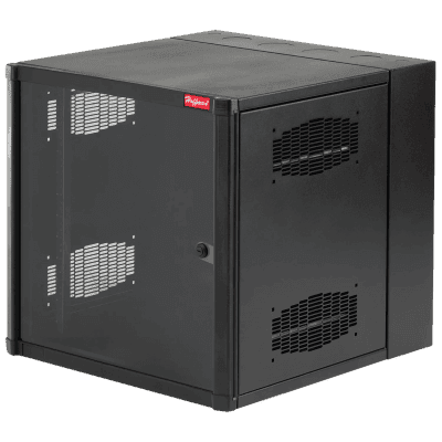 Gabinete AccessPlus de 26 UR Montaje en Pared de 19in, Rieles Numerados y Roscados #10-32, Puerta con Ventana de Seguridad, 600 mm de Ancho, 762 mm de Profundidad, Color Negro