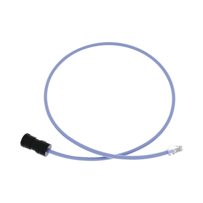 Cable de Conexión en Campo Jack a Plug RJ45, Categoría 6A, CMP (Plenum), 1 Metro (3.28 Pies), Color Azul