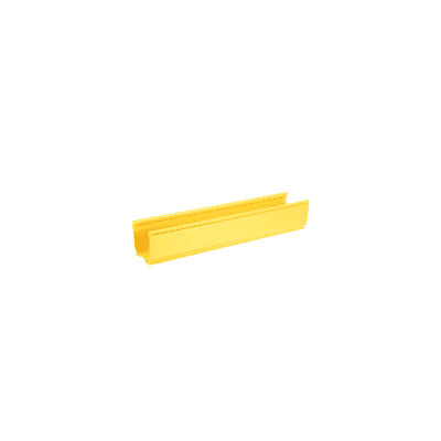 Canaleta FiberRunner™ 4X4, de PVC Rígido, Color Amarillo, 3 m de Largo