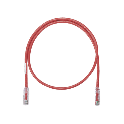 Cable de Parcheo UTP Categoría 6, con Plug Modular en Cada Extremo - 0.3 Metros (1 Pie) - Rojo