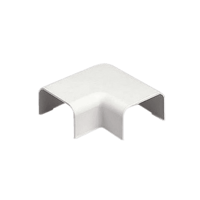 Conexión en ángulo recto "L", para uso con canaleta LD3, material ABS, Color Blanco Mate