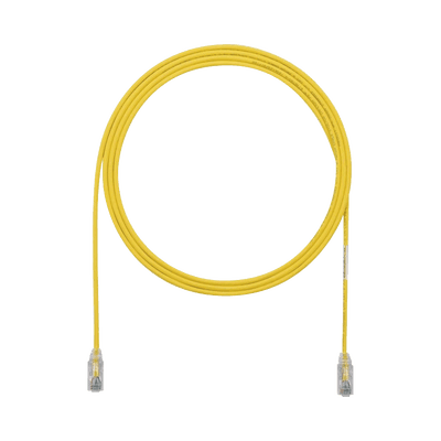 Cable de Parcheo TX6, UTP Cat6, Diámetro Reducido (28AWG), Color Amarillo, 1.52 Metros (5 Pies)