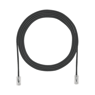 Cable de Parcheo UTP Cat6A, CM/LSZH, Diámetro Reducido (28AWG), Color Negro, 1.52 Metros (5 Pies)