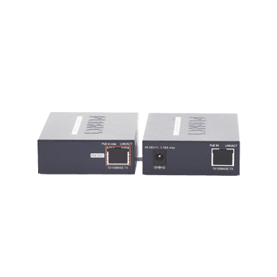 Kit Transmisor y Receptor PoE de Largo Alcance Sobre Coaxial Hasta 1 km