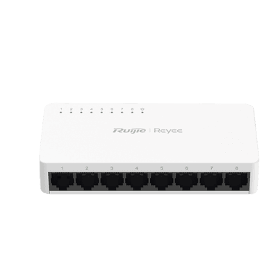 Switch no administrable, Visible en la Topología de la Nube, con 8 puertos Gigabit 1G