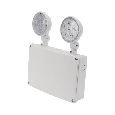 Luz de Emergencia/Montaje Universal (pared, lateral o Techo)/Batería de Respaldo Incluida