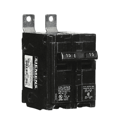 Interruptor automático atornillable tipo BL 2 polos, 15 amp.