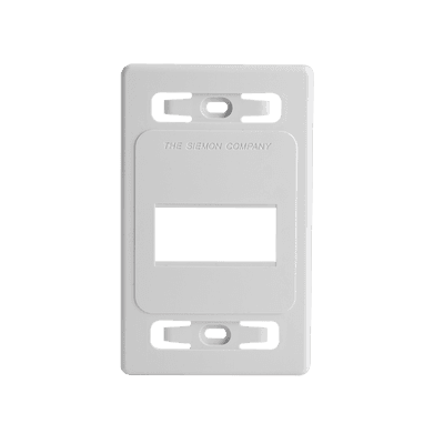 Placa de Pared Modular MAX, de 3 Salidas, Color Blanco, Versión Bulk (Sin Empaque Individual)