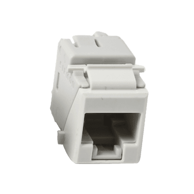 Jack UltraMAX Cat5e, UTP, Tipo Keystone, Color Blanco, Punch Down