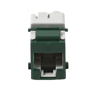 Jack Ultramax Cat6, UTP, Tipo Keystone, Color Verde, Punch Down