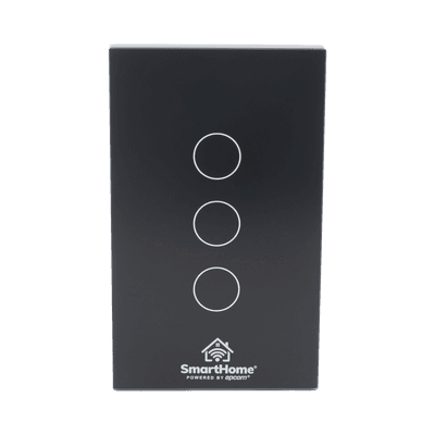 (Wifi) Apagador switch inalámbrico WIFI, control de 3 regresos de carga, 110V