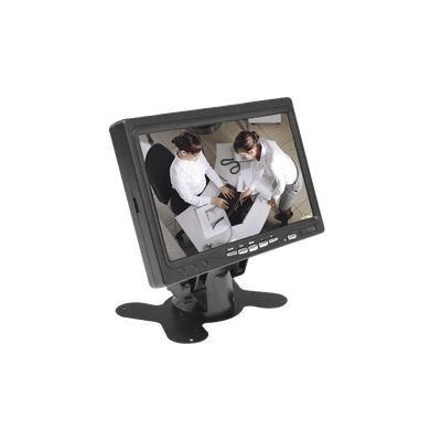 Monitor 7" TFT-LCD ideal para colocar en vehículos o DVR/NVR.  Entradas de video HDMI, VGA y RCA (CVBS)