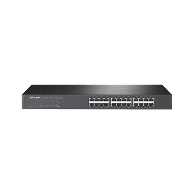 Switch no administrable de 24 puertos 10/100 Mbps para montaje en rack