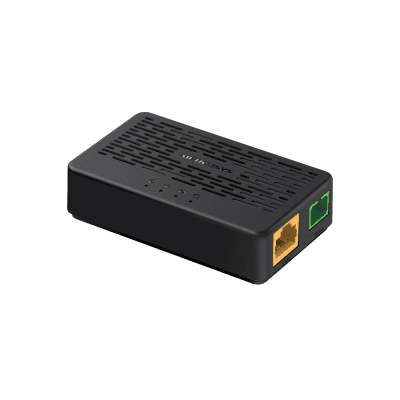 Terminal XPON 1 Puerto Gigabit / Modo Dual EPON + GPON / Downstream 2.488 Gbps / Gestión OMCI / VLAN 802.1Q / Bridge / Encriptación AES / DBA / FEC