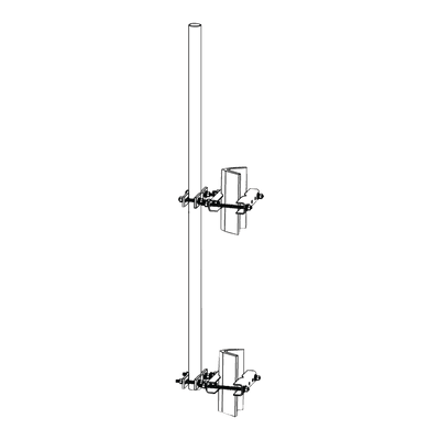 Montaje lateral con Mástil de 1.9" diam. x 6' (1.8m) longitud.