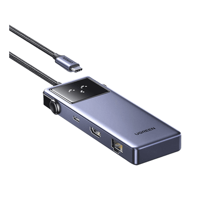 Hub USB-C 7 en 1 / USB-C a HDMI 4K 60Hz / 2x USB-A 3.0 + USB-C 3.0 + USB-A 2.0 / Gigabit Ethernet / PD 100W / Cable 20 cm (7.9 in)