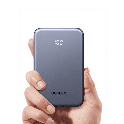 Power bank Ultradelgado  10000mAh / 20W Máximo / Puerto USB-C PD3.0 PPS / Puerto USB-A 22.5W / Batería Polímero de Litio / Pantalla Digital / Carga Rápida 3 Horas / Protocolos Múltiples / Protección