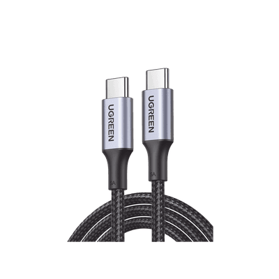 Cable USB-C a USB-C | 3 Metros | Carga Rápida de hasta 100W | Transferencia de datos 480 Mbps | PD3.0 | QC4.0/3.0/2.0 | FPC | AFC | Protección Integrada| Caja de Aluminio | Nylon Trenzado | Amplia Compatibilidad | Color Negro.