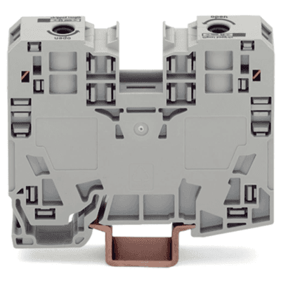 Borna de Paso, 35 mm², POWER CAGE CLAMP, 125 A, 1000 V, Montaje Carril DIN 35x15, Gris, Para Conductores 6-35 mm², Conectores Laterales, Marcaje Lateral