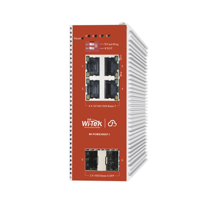 Switch L2+ PoE Industrial / Administración Cloud-Web-CLI / 4 Puertos PoE af/at 100/1000 Mbps / 2 Puertos SFP Gigabit / Presupuesto PoE 120 W / Protocolo ERSP (redundancia enlaces)