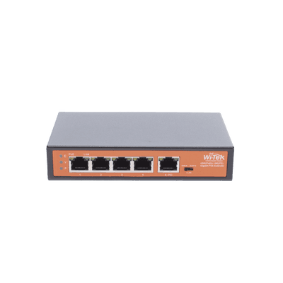Extensor PoE / Entrada hasta 90 W / 4 puertos Gigabit PoE salida 802.3 af/at / Extensor PoE hasta 250 m / No administrable